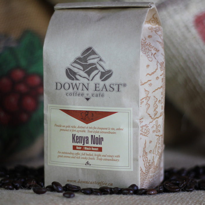 Kenya Noir Down East coffee pouch