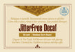 Our JitterFree Decaf Organic SWP Fair Trade coffee label