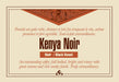 Kenya Noir Down East coffee label
