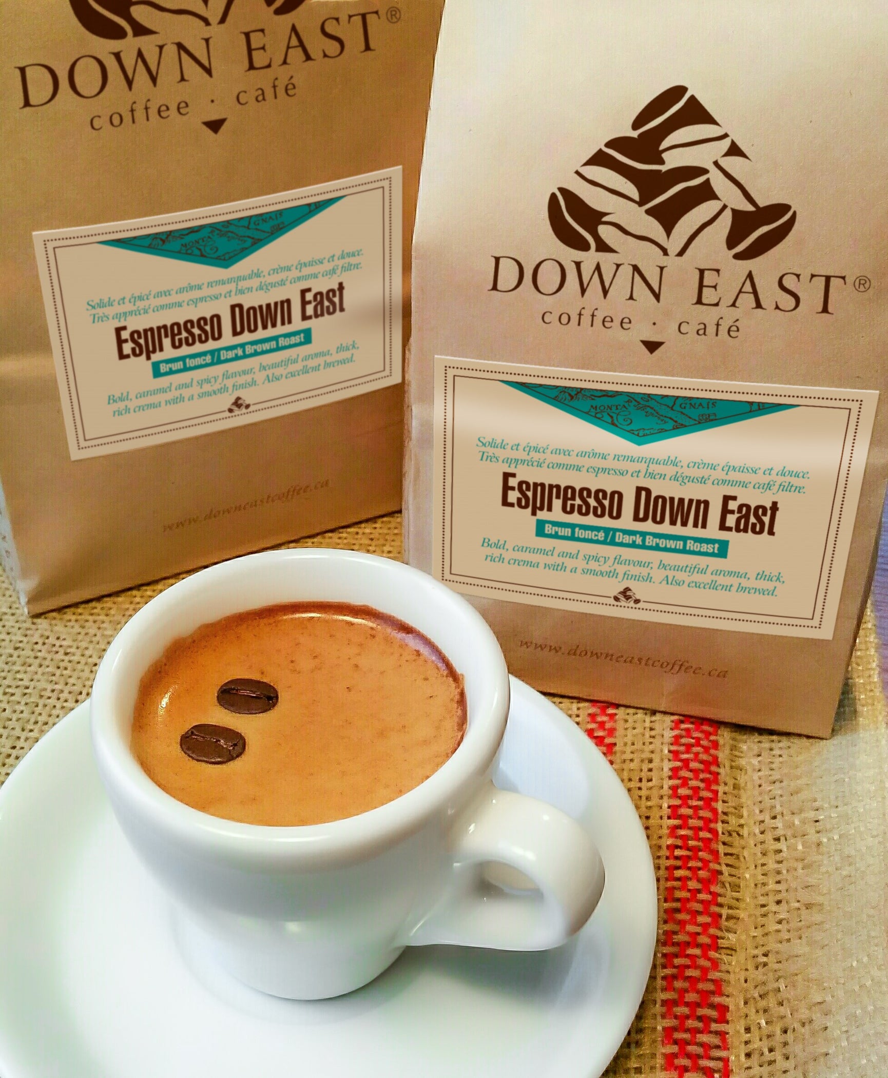 Down East Coffee Roasters Moncton & NotreDame, shipping daily
