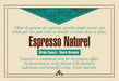 Espresso Naturel coffee label