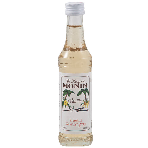 mini bottles of Monin vanilla