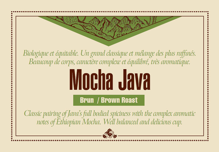 Mocha Java — Down East Coffee Roasters