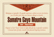 Sumatra Gayo Mountain coffee label